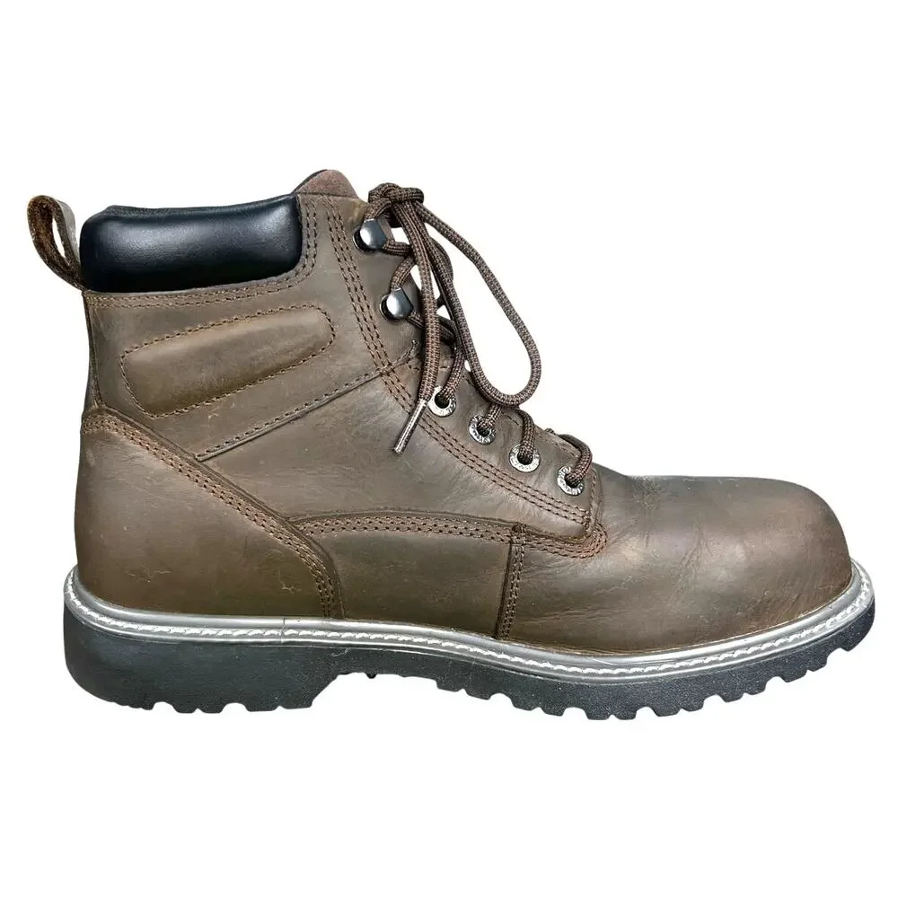 Wolverine Men’s Floorhand Brown Leather Steel Toe Work Boot Size US 12